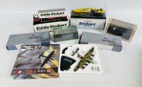 TWO ATLAS EDITIONS EDDIE STOBART DIE-CAST MODELS TO INCLUDE VOLVO FH FRIDGE TRAILER EMMA JADE H4663