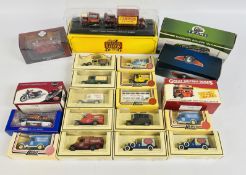 A BOX OF DIE-CAST MODEL VEHICLES AND BUSES TO INCLUDE LLEDO,
