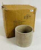 8 X MODERN POLISHED CONCRETE PLANT POTS.