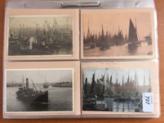 POSTCARDS: ALBUM PAGES CONTAINING 86 POSTCARDS OF GT. YARMOUTH.