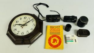A VINTAGE BAKELITE 8 DAY WALL CLOCK MARKED 