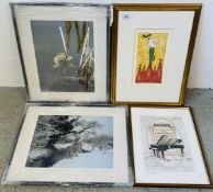 A FRAMED AND MOUNTED LIMITED EDITION 243/750 PRINT TITLED 
