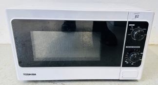 TOSHIBA COMPACT MICROWAVE OVEN - SOLD AS SEEN.