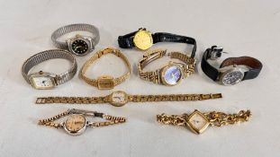9 X VARIOUS LADIES FASHION WRIST WATCHES TO INCLUDE EXAMPLES BY EVERITE, INGERSOL, CITRON,