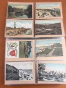 POSTCARDS: ALBUM PAGES CONTAINING 208 NORFOLK POSTCARDS.