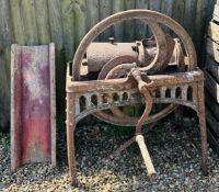 BYGONE CAST IRON MANGLE SLICER 