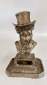 A C1915 JOHNNIE WALKER ADVERTISING MATCHBOX HOLDER AND STRIKER.