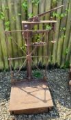 A SET OF VINTAGE CAST IRON PLATFORM SCALES MANUFACTURED BY DAVIS & SOUTHERN LTD WALSALL.