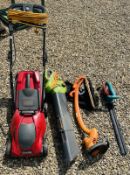 GARDEN POWER TOOLS AS CLEARED TO INCLUDE MOUNTFIELD ELECTRIC ROTARY LAWN MOWER AND COLLECTOR,