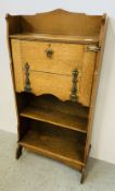 VINTAGE ARTS & CRAFTS STYLE OAK FALL FRONT BUREAU BOOK CASE.