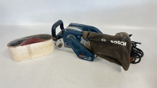 BOSCH GBS 100A PROFESSIONAL HEAVY DUTY BELT SANDER COMPLETE WITH DUST BAG AND SANDING BELTS - SOLD