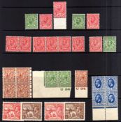 GB: 1911-35 GEORGE 5th MINT ON HAGNERS,