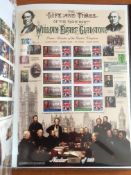GB: A COLLECTION OF BRADBURY HISTORY OF BRITAIN SHEETS IN TWO ALBUMS A FEW DUPLICATES.