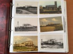 LARGE ALBUM SUFFOLK MAINLY 1950s-70s SIZEWELL, SOUTHWOLD, SAXMUNDHAM POST OFFICE RP, SUDBURY,