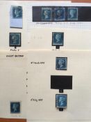 GB: 1854-64 1d AND 2d PERFORATED STARS USED ON PART PAGES,