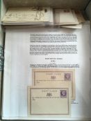 GB: FILE BOX WITH A SPECIALISED COLLECTION POSTAL STATIONERY POSTCARDS FROM 1870 TO ABOUT 1900,