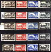 GB: 1955-68 CASTLE HIGH VALUES SETS COMPRISING 1955-8 WATERLOW AND 1st DE LA RUE OG,