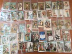 EPHEMERA: A SELECTION LATE VICTORIAN FRENCH AND OTHER TRADE CARDS, GIVEAWAYS ETC.