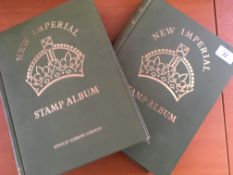 SG NEW IMPERIAL ALBUMS FOR COMMONWEALTH TO 1936 WITH A USED COLLECTION.