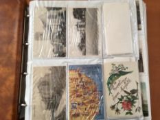 LARGE ALBUM NORFOLK OLDER CARDS PLACES A-E, CHURCHES, BRAMERTON RP, CROMER, DEREHAM MARKET PLACE RP,