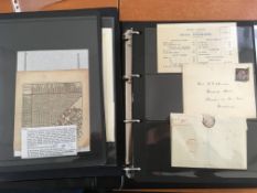 GB: TWO BINDERS WITH POSTAL HISTORY, COVERS AND CARDS ETC,