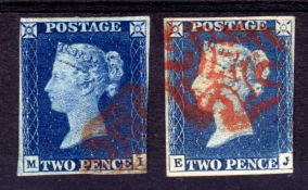 GB: 1840 2d BLUES PLATE 1 MI AND EJ,
