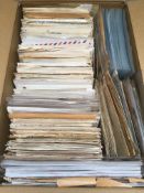 FRANCE: BOX WITH EXTENSIVE EARLY TO MODERN COVERS, CARDS, STATIONERY ETC,