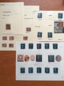 GB: 1858-79 LATER LINE ENGRAVED USED ON LEAVES AND PART LEAVES, 1d PLATES TO 224,