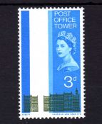 GB: 1965 POST OFFICE TOWER 3d MISSING OLIVE-YELLOW (TOWER) MNH.