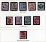 GB: SMALL COLLECTION OF USED OFFICIALS ON HARRINGTON AND BYRNE PRESENTATION PAGES,