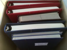 BOX WITH SCANDINAVIA IN SIX VOLUMES, DENMARK, FINLAND USED COLLECTION IN LIGHTHOUSE PRINTED ALBUM,