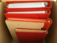 BOX WITH LATIN AMERICA IN FIVE VOLUMES TO INCLUDE PARAGUAY 1962-92 APPENDIX ISSUES, ARGENTINA,