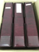 GB: BOX WITH A COLLECTION DECIMAL BOOKLETS IN THREE ALBUMS, FOLDED, BARCODE, SELF ADHESIVE,
