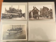 ALBUM WITH A COLLECTION GREAT YARMOUTH AND GORLESTON LIFEBOAT INTEREST WITH BOATS AFLOAT AND IN
