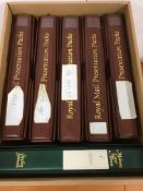 GB: BOX WITH PRESENTATION PACK COLLECTION 2010-2019 IN FIVE ROYAL MAIL AND MALVERN ALBUMS.