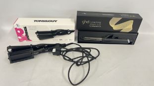 A SET OF GHD CURVE TONGS,