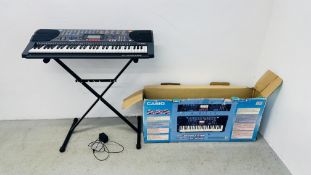 1 CASIO CTK-620L 100 SONG BANK KEYBOARD WITH STAND AND POWER SUPPLY (1 BOX) - SOLD AS SEEN.