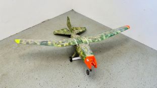 READY BUILT RADIO CONTROL TRAINER PLANE, AIR FRAME ONLY, COMPLETE WITH WORKSHOP MANUAL.