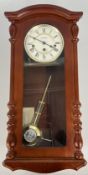 GERMAN WIDDOP WOODEN WALL CLOCK.