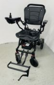 FOLDING COMPACT ELECTRIC MOBILITY CHAIR WITH CHARGER - SOLD AS SEEN.