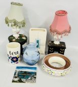 A PORTO BAY HOTELS AND RESORTS VASE BY SECCLA, RIO DE JANEIRO TILE, FALCON WARE JUG NO.