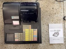 A TOWA ELECTRONIC CASH REGISTER MODEL SX-59011 WITH MANUAL - SOLD AS SEEN.