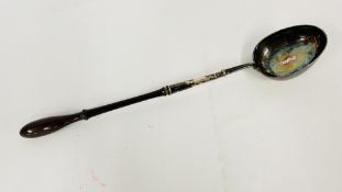GEORGE I SILVER LADLE BY JAMES GOODWIN, LONDON 1727, BRITANIA STANDARD,