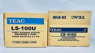 TEAC CR-H100 HI-FI WITH TEAC LS-100U LOUD SPEAKERS - SOLD AS SEEN.