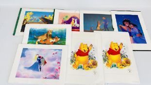 A GROUP OF 1990'S DISNEY LITHOGRAPHS TO INCLUDE EXCLUSIVE COMMEMORATIVE EXAMPLES, WINNIE THE POOH,