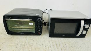 ELGENTO MINI OVEN AND AMBIANO MICROWAVE - SOLD AS SEEN.