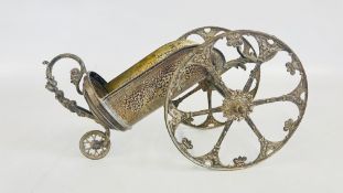 AN ANTIQUE SILVER PLATED CHAMPAGNE CHARIOT.
