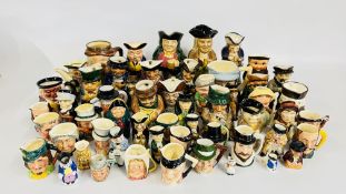 TWO BOXES CONTAINING AN EXTENSIVE COLLECTION OF ASSORTED CHARACTER / TOBY JUGS TO INCLUDE GOEBEL,