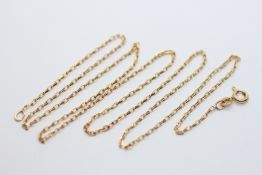 A 9CT GOLD NECKLACE, L 60CM IN A FITTED PRESENTATION BOX.