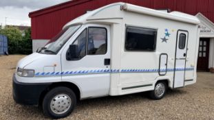 1997 PEUGEOT BOXER 320 MWB STARBLAZER TWO BERTH MOTOR CARAVAN. VRM - R216 PNN.